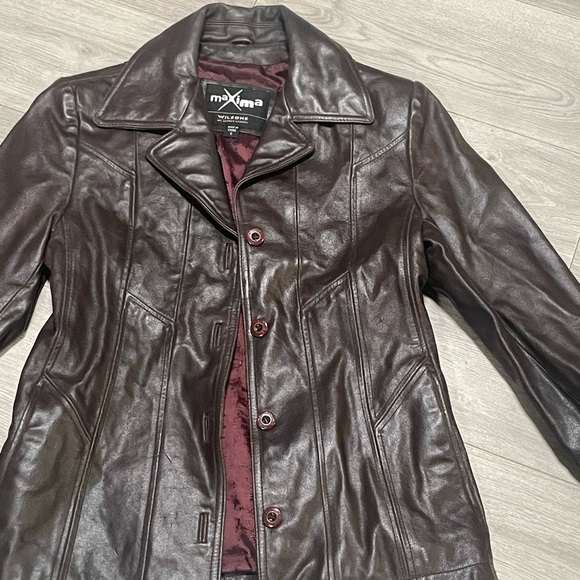 Wilson’s Maxima Real Leather Brown Jacket Sz Small - Picture 2 of 12